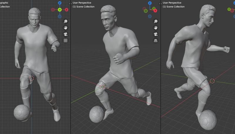 CRISTIANO RONALDO 3D PRINTABLE WITH FOOTBALL [FIGURE - 05]
