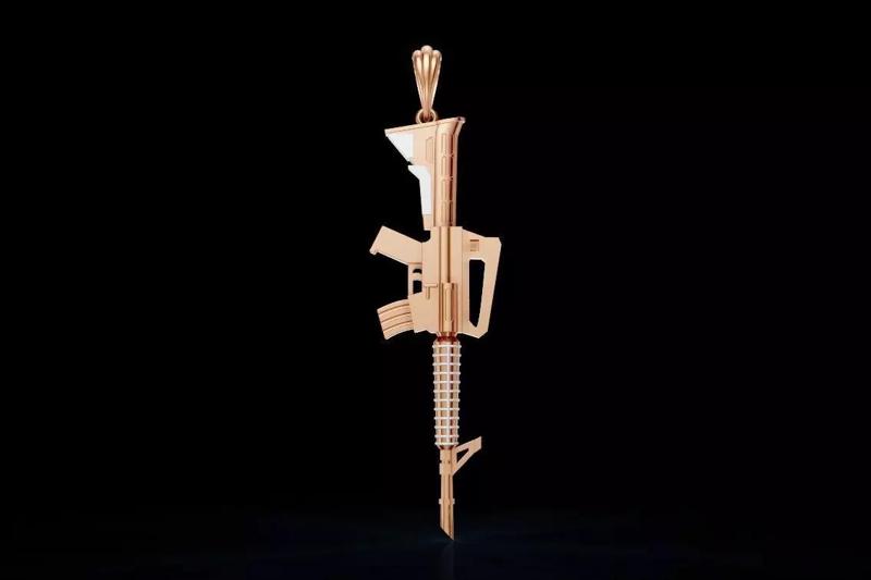 M4 Rifle Pendant 3D Model