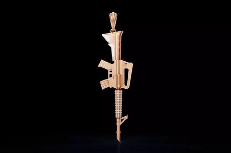 M4 Rifle Pendant 3D Model
