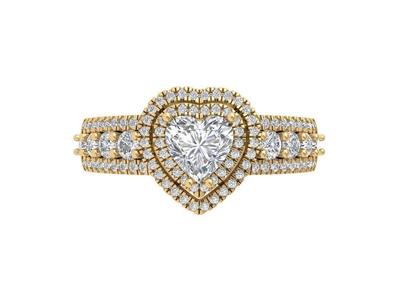Heart Art Deco Ring