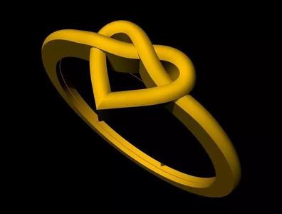 Heart Infinity Ring 3dm file