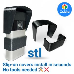Cuble™ - STL File – Video Ring Doorbell 1, 2, 2nd Gen, 3, 3 Plus 4, Weather, Rain, Snow, Sun Shade & Do Not Disturb Cover | Digital Download