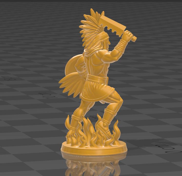 🛡️ Guerrero Azteca - Miniatura estilo wargame 32 mm / Aztec Warrior - Wargame miniature for painting & display