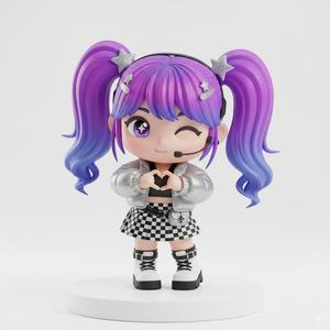 Adorable Chibi K-Pop Inspired Character – Stylized 3D Printable Figure