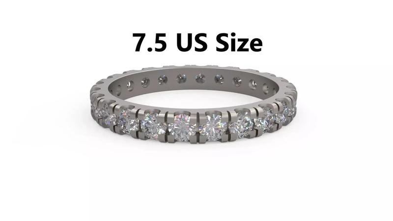 Model 1180 Eternity Diamond Ring Band US Size