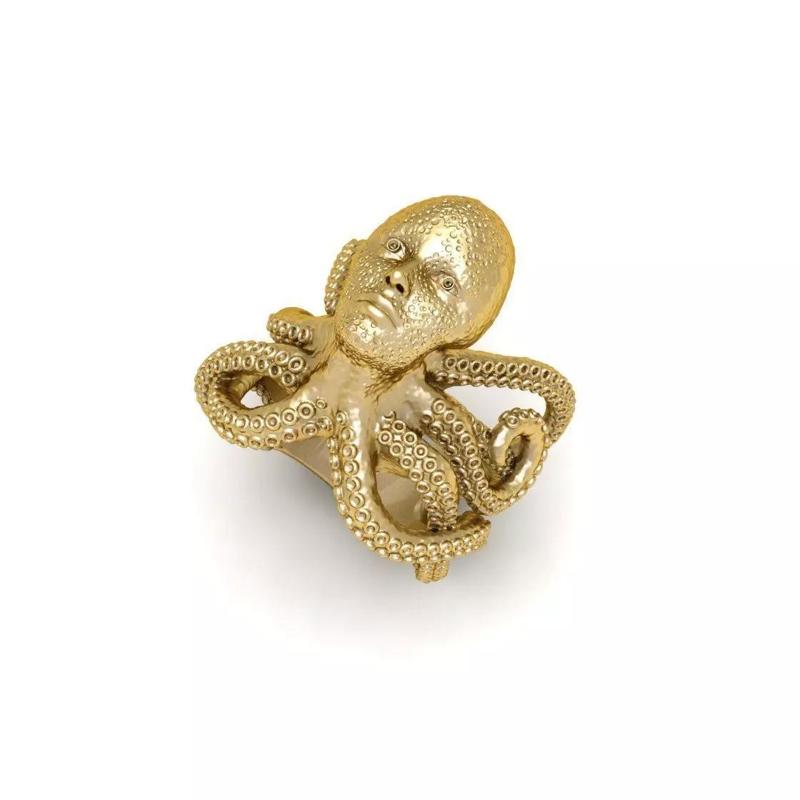 Octopus ring with human face