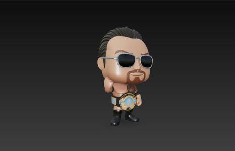Funko The Rock Wrestling - STL Model for 3D Printing
