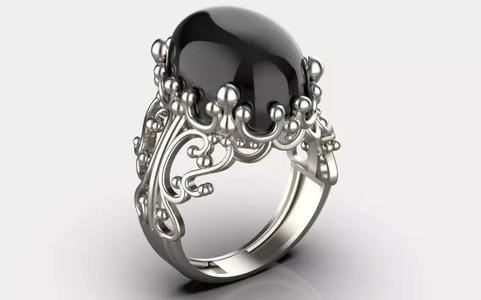 fashion oval ring Sculpture jewelry gold