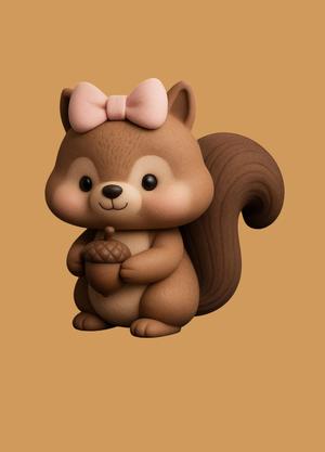 SOUVENIR FOREST ANIMAL BABY SQUIRREL