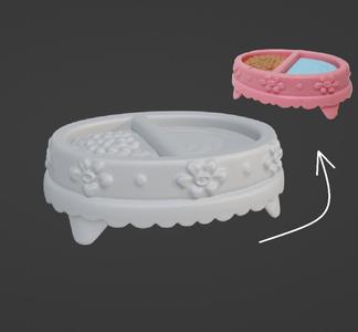 lps littlest pet shop bowl accessory food kibble cat dog
