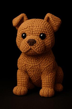 Low-Poly Crochet Pitbull Amigurumi (3D Model) / Low-Poly Crochet Pitbull Amigurumi (3D Model)