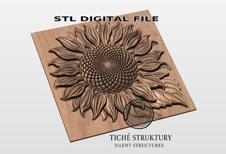 Sunflower – Decorative Floral – 3D STL Model