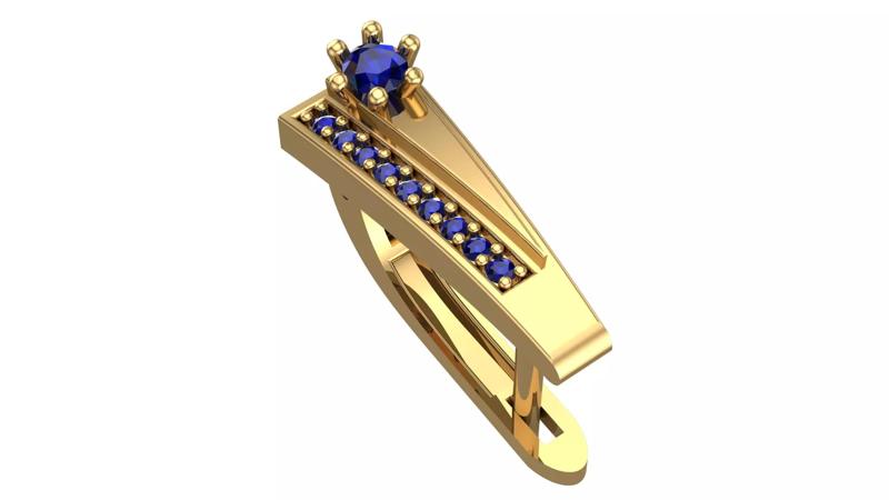 Golden Elegance Meets Blue Passion - Earring Collection--DL35--
