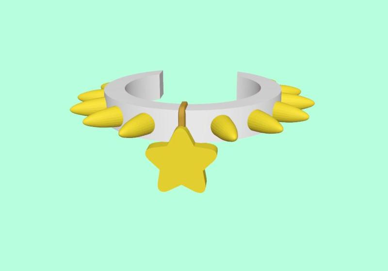 Necklace 4 - Spikes Etoile pendant for LPS petshop