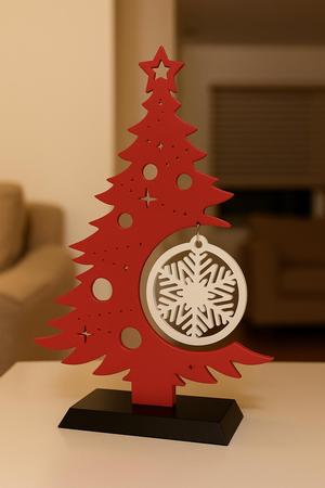 🎄✨ 3D Decorative Christmas Tree with Snowflake ❄️