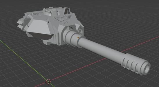 Predator tank blast cannon turret
