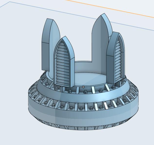 Citadel(33.5mm) to Vallejo(25mm) paint pot connector with side vents