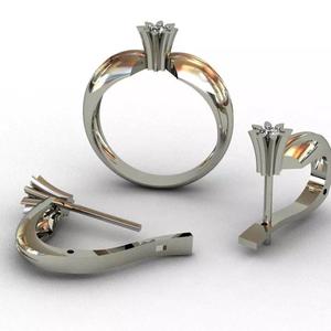 Diamond Set 3D print model 3D print model 3D print model enga...