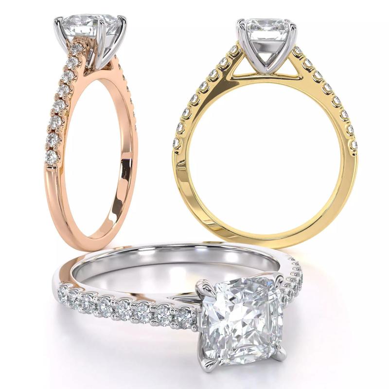 Diamond Set Cushion Milena Diamond Ring