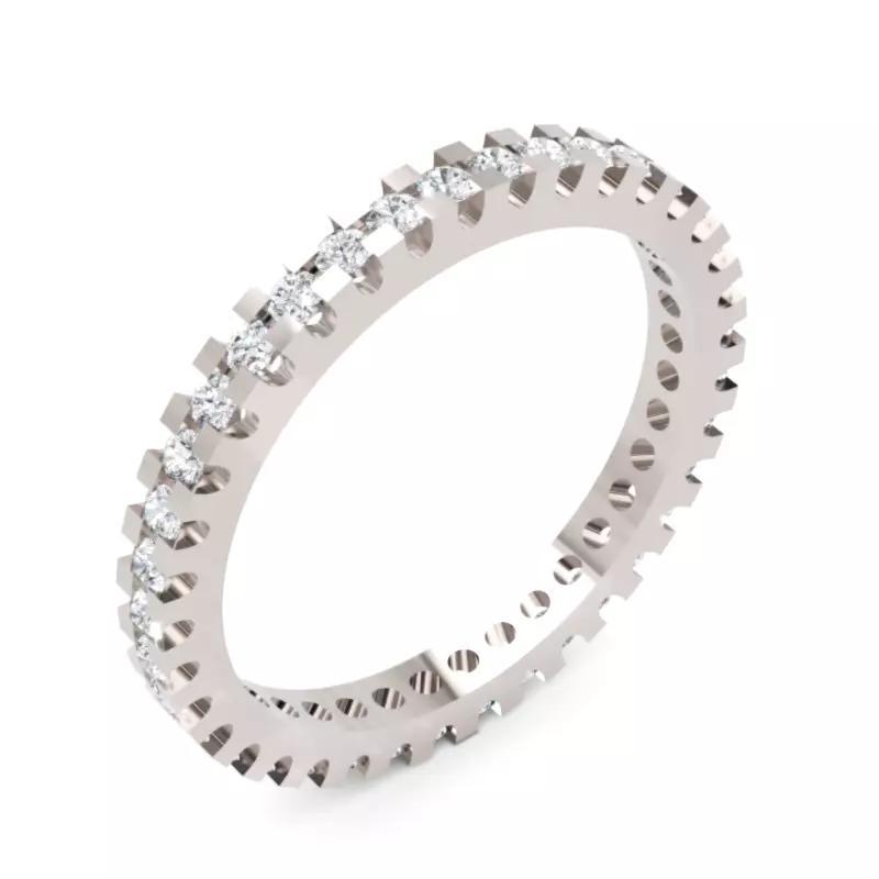 Classic Eternity Diamond Band Ring 3D Model for Printing