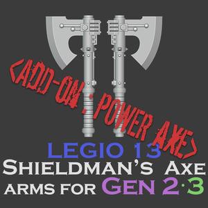 Gen 2/3 Legio 13 Shieldman's axe arms - Add-on : Normal Power Axe