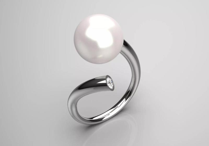 diamond pearl ring pr0057
