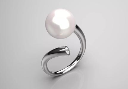 diamond pearl ring pr0057