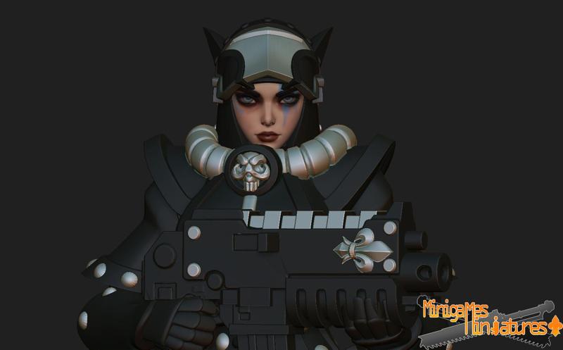 Anime set of space nuns heads