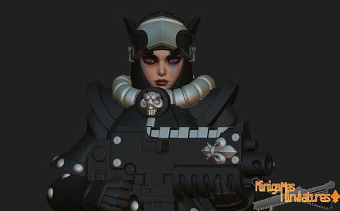 Anime set of space nuns heads