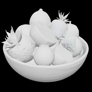 Decorative Bowl with Mixed Fruits