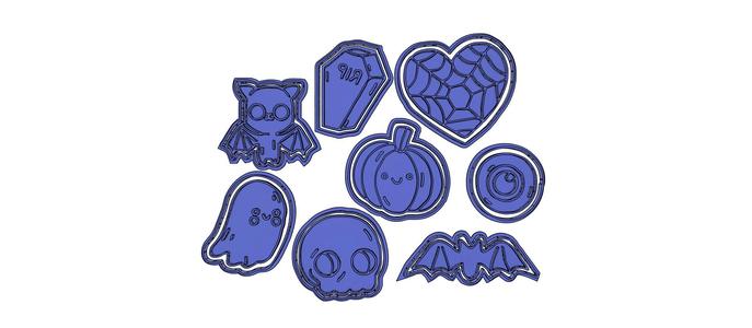 Halloween cutter set (stamp and outline)