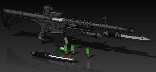 Airsoft M4A1,M16, HK416, AR15 Derivative Front Sight