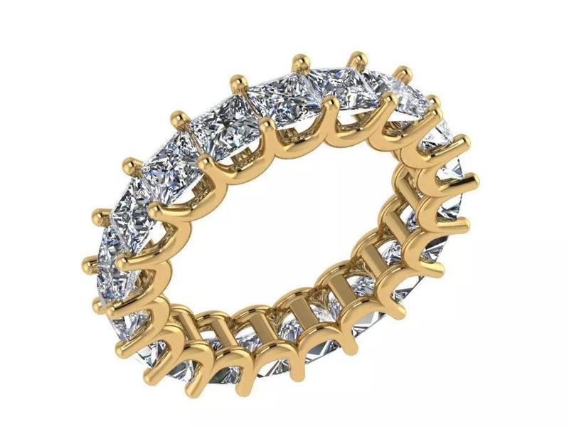 Ring335 princess cut diamond eternity ring gold