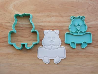 Wombat with Banner Cookie Cutter