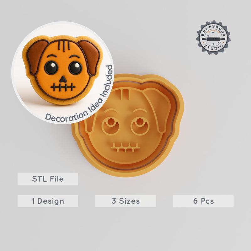 Secret Animal Shape Cutter & Stamp, Cookie & Fondant Decor, 3 Sizes, 6-Piece Wildlife Set