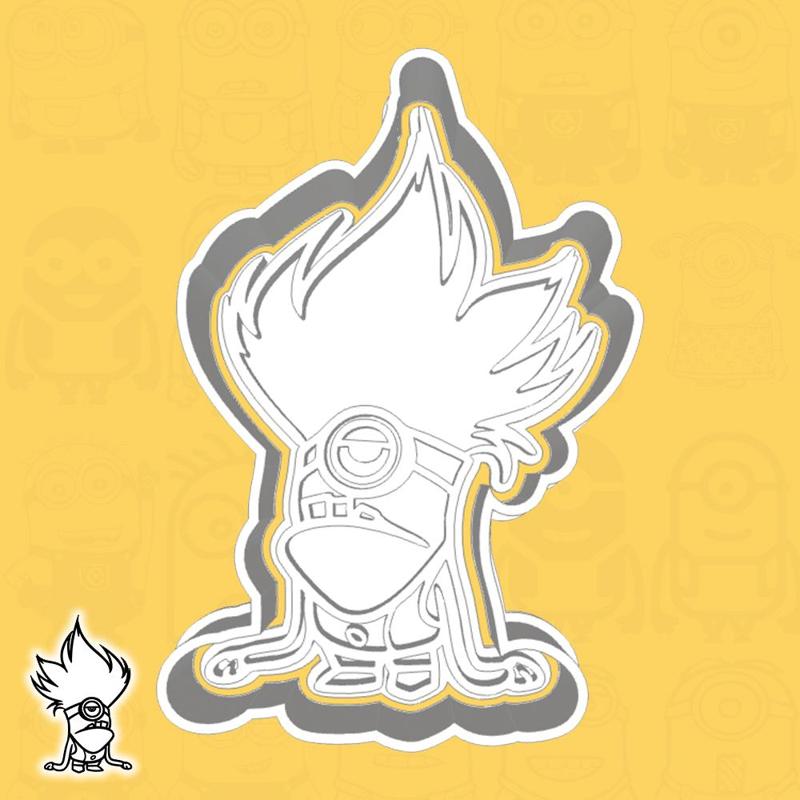 Minions / Despicable Me cookie cutters - Minion (crazy hair / evil minion) (style 8)