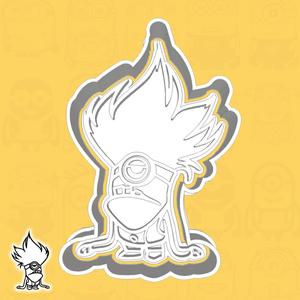 Minions / Despicable Me cookie cutters - Minion (crazy hair / evil minion) (style 8)