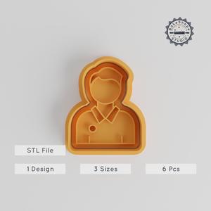 Education Student Cookie Cutter & Stamp Set, Classroom & School Designs, S/M/L Sizes, 6-Piece, Perfect for Fondant