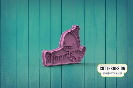 Birthday Dino Cookie Cutter M3