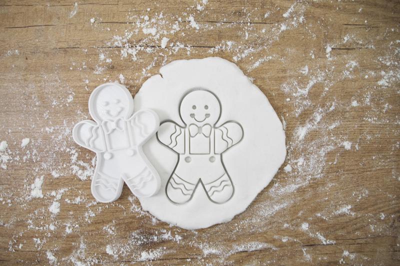 Ginger on dungarees cookies, christmas baking fondant cutters and stamps