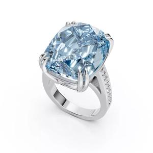 Aquamarine Diamond Ring