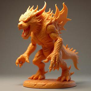 Feral Fire Drake: 28-32mm Fantasy Miniature