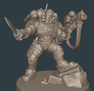 Lieutenant in Phobos armour