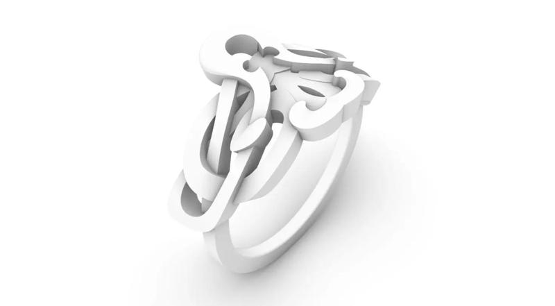 Art Nouveau Octopus Ring