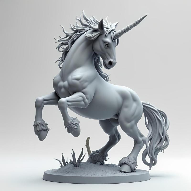 Majestic Unicorn - 28-32mm Heroic Scale STL