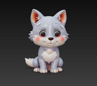toy cute wolf