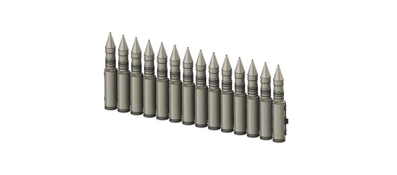 Russian BMP cartridge belt full AP   1:35 - cal. 30 x 165mm / Patronen gegurtet  AP   1:35 - cal. 30 x 165mm