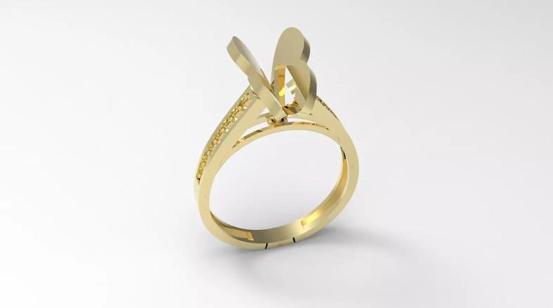 butterfly wedding engagement women ring with diamonds stones