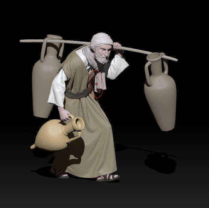 Elderly water carrier