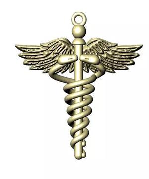 Lightweight Medical Symbol Pendant - Caduceus
